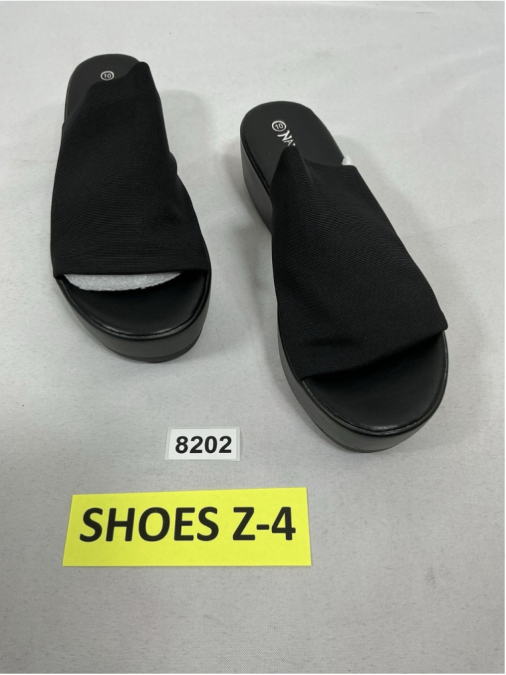 Womans New Nature Breeze Platform Slip On Slide Sandals 10 Black - Picture 2 of 5